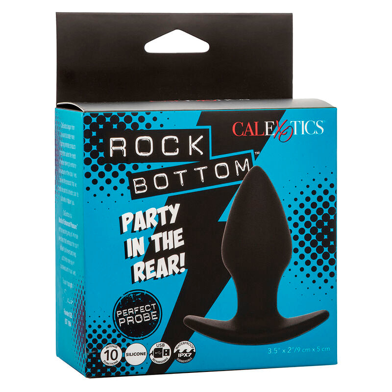 Rock bottom perfect anal plug 10 vibrations black silicone