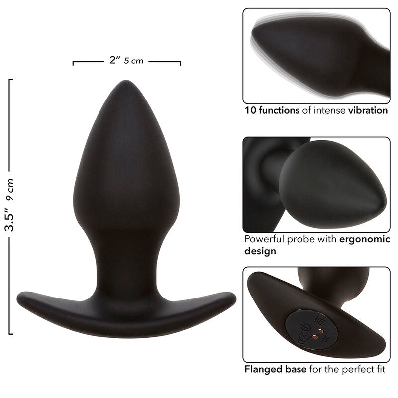 Rock bottom perfect anal plug 10 vibrations black silicone