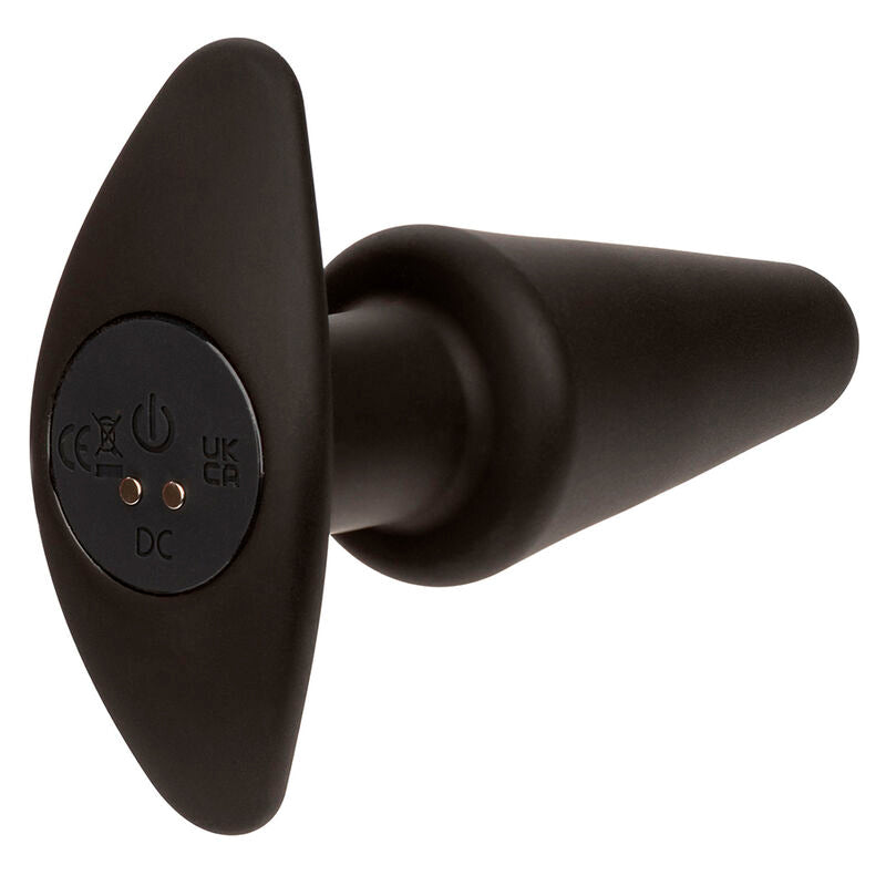 Rock bottom tapered anal plug 10 vibrations black silicone
