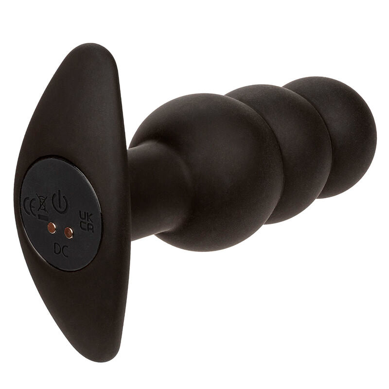 Rock bottom beaded anal plug 10 vibrations black silicone