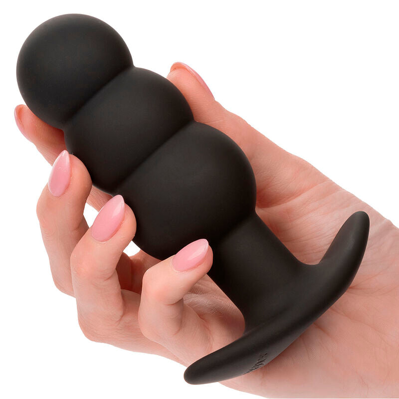 Rock bottom beaded anal plug 10 vibrations black silicone