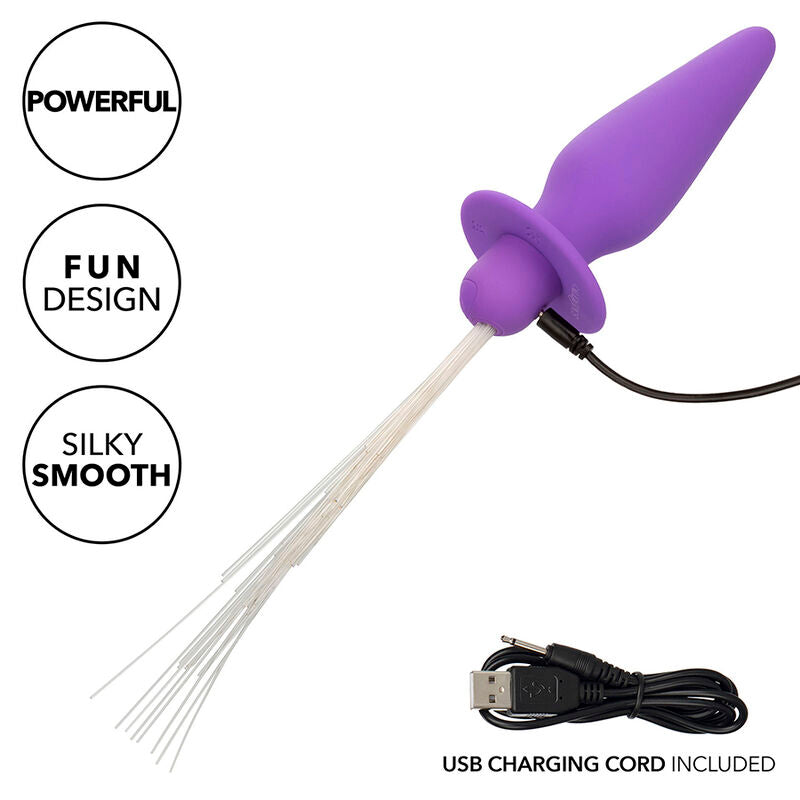 CALEXOTICS - SOUTHERN LIGHTS LIGHT UP PLUG ANAL10 VIBRATIONS SILICONE PURPLE