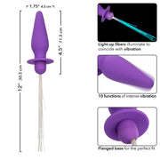 Southern lights light up anal plug10 vibrations silicone purple