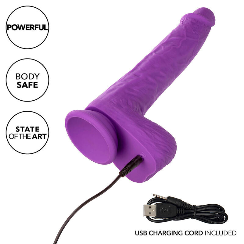 Studs rechargeable and rotating vibrator 10 vibrations purple