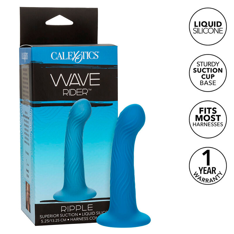 Wave rider anal plug ripple blue