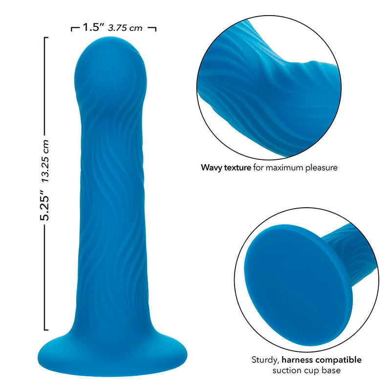 Wave rider anal plug ripple blue