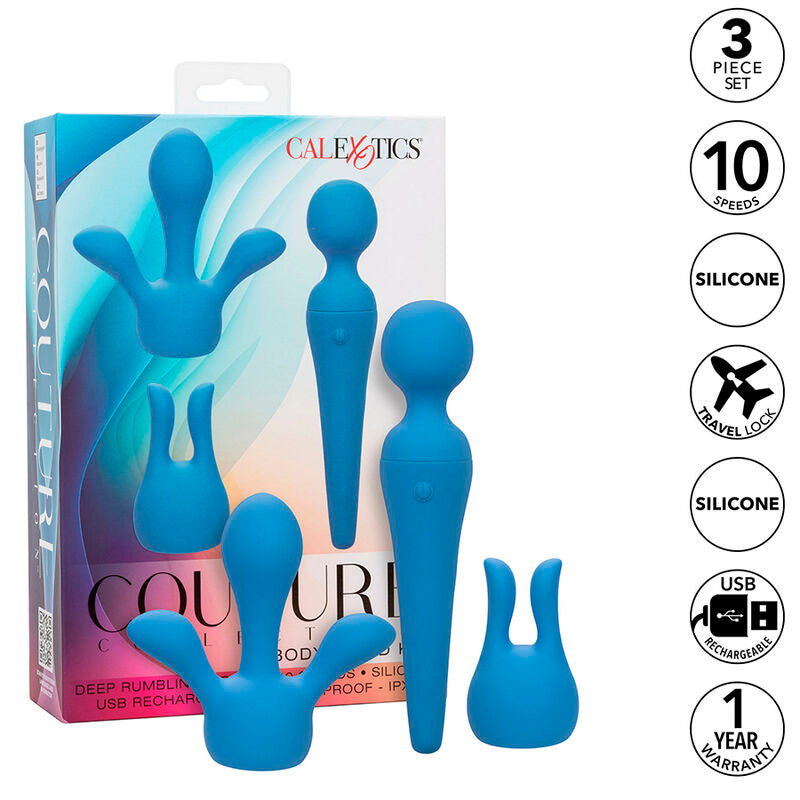 Couture kit vibrator wand 10 vibrations blue