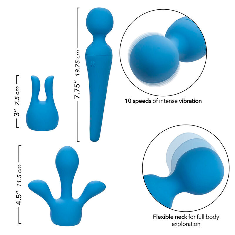 Couture kit vibrator wand 10 vibrations blue