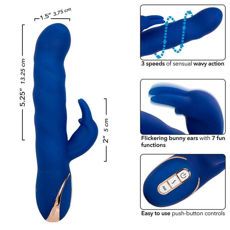 Jack rabbit vibrator wave motion blue