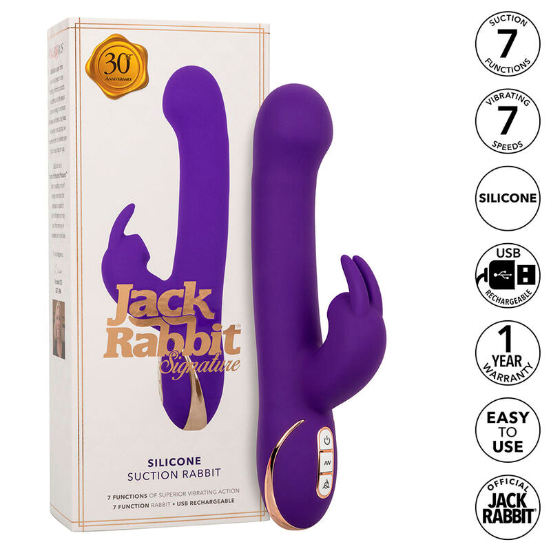 Jack rabbit vibrator &amp; stimulator 7 vibration and suction modes blue