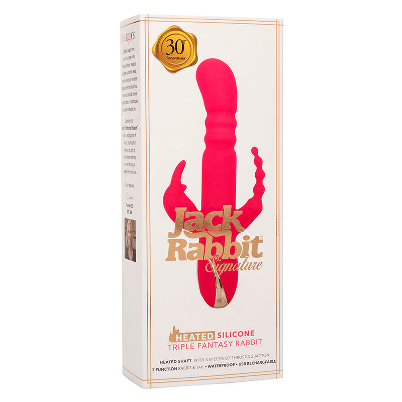 Jack Fantasy Triple Heating Vibrator Pink Rabbit