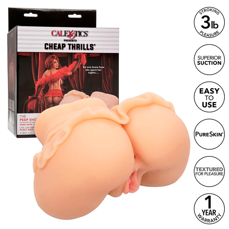 The peep show girl double masturbator realistic flesh