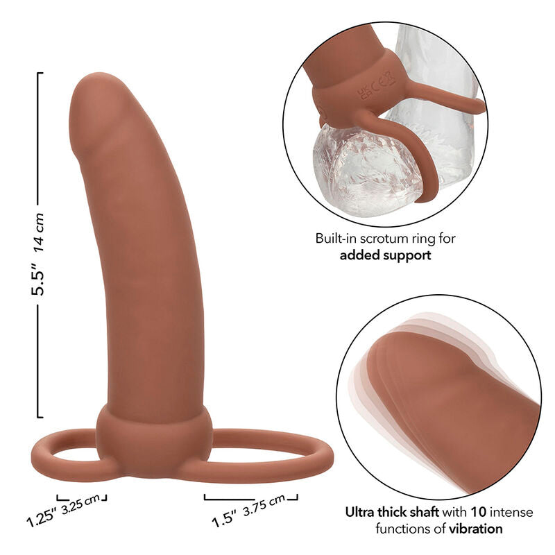 Gaine Pénis Double Pénétrateur Maxx - 10 Modes de vibrations Silicone - CalExotics