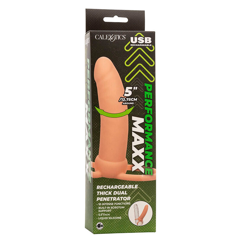Maxx Thick Double Penetrator 10 Vibrations Flesh