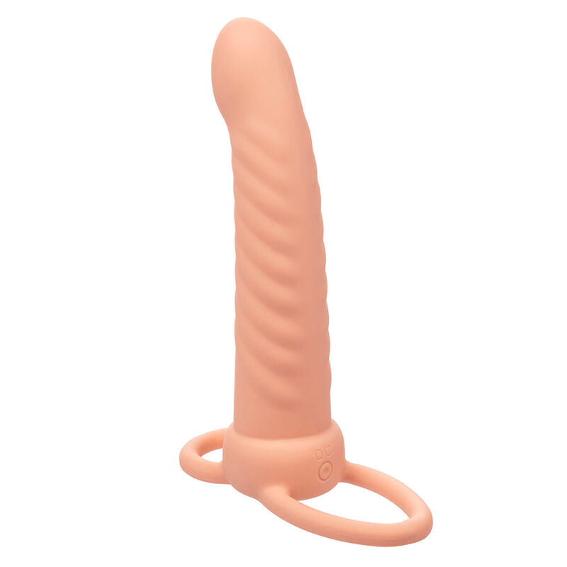 Maxx Double Ribbed Penetrator 10 Vibrations Flesh