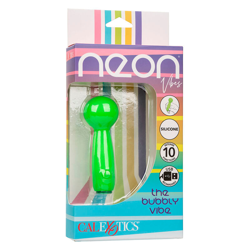 Neon vibes the bubbly vibe mini massager 10 vibrations green