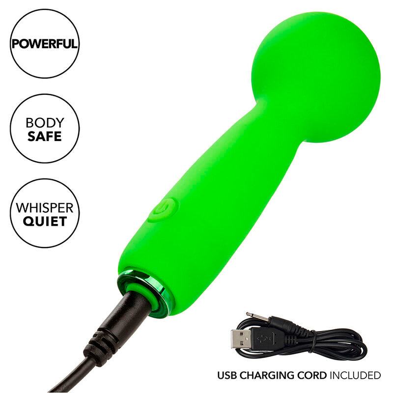 Neon vibes the bubbly vibe mini massager 10 vibrations green