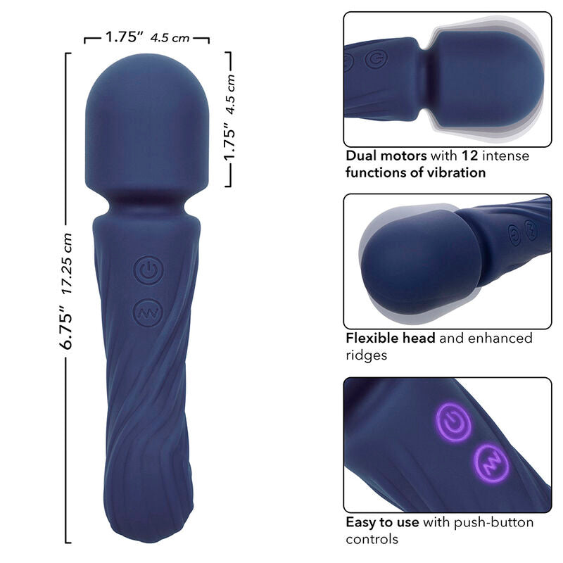 Charisma Allure Dual Motor Massager 12 Functions 17.25 cm x 4.5 cm Purple