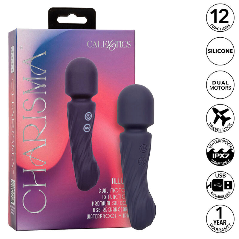 Charisma Allure Dual Motor Massager 12 Functions 17.25 cm x 4.5 cm Purple