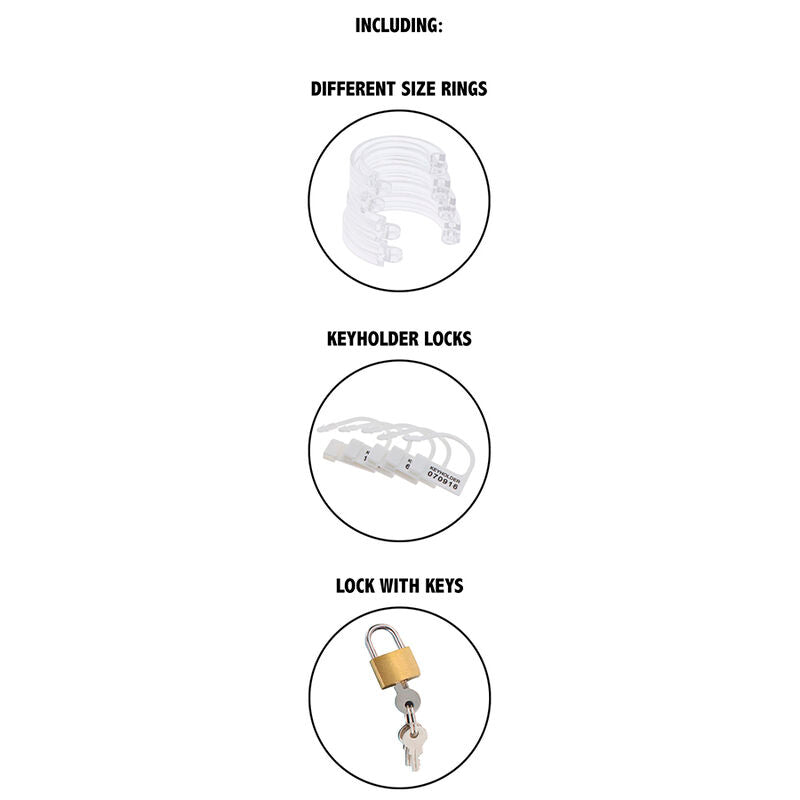 Extreme Adjustable Clear Acrylic Chastity Cage