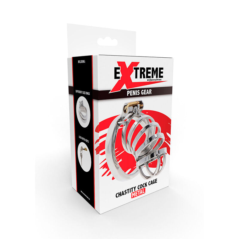 Extreme metal chastity cage