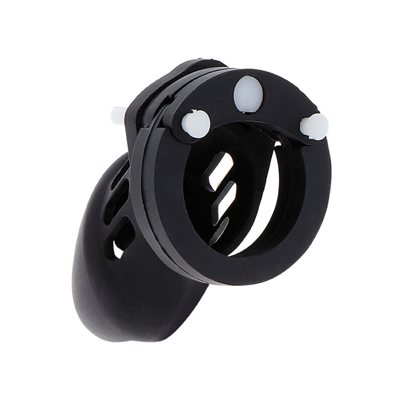 HIDDEN DESIRE - EXTREME SILICONE CHASTITY CAGE SIZE S BLACK