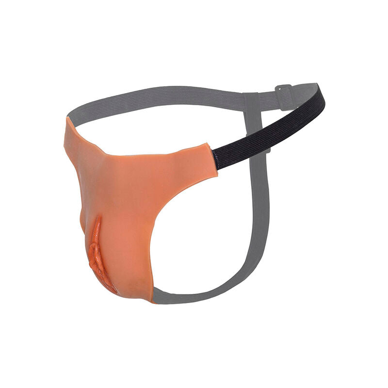 Alter ego open vagina adjustable thong flesh