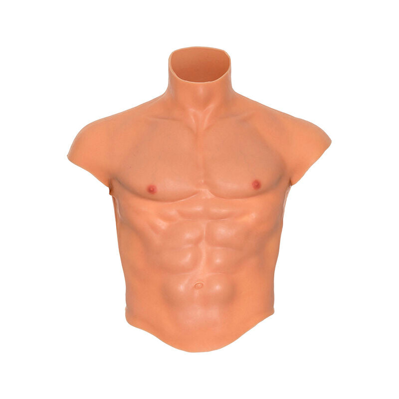 Alter ego silicone male torso shirt with abs flesh