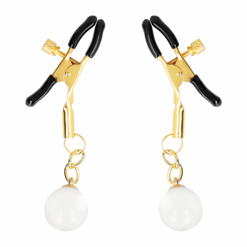 KINK - METON CLIPS WITH GOLD GLASS BALLS 6 CM