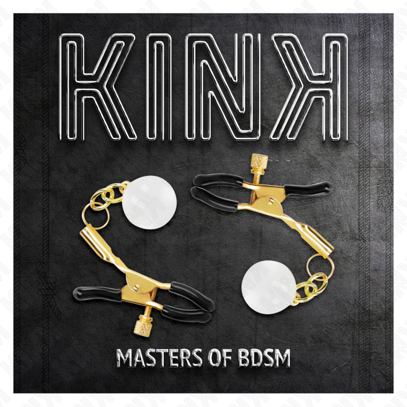 KINK - METON CLIPS WITH GOLD GLASS BALLS 6 CM
