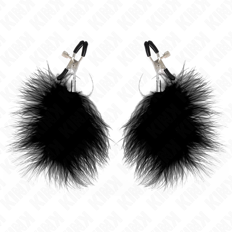 KINK - BLACK FEATHER METON CLIPS 7 CM