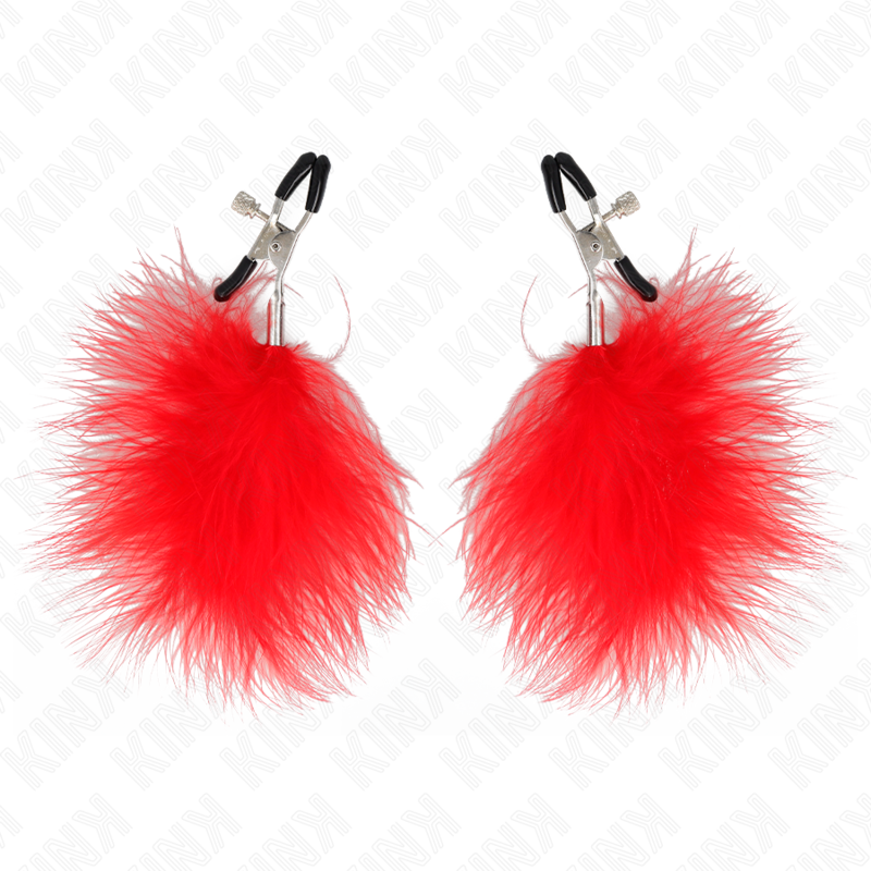 KINK - RED FEATHER METON CLIPS 7 CM