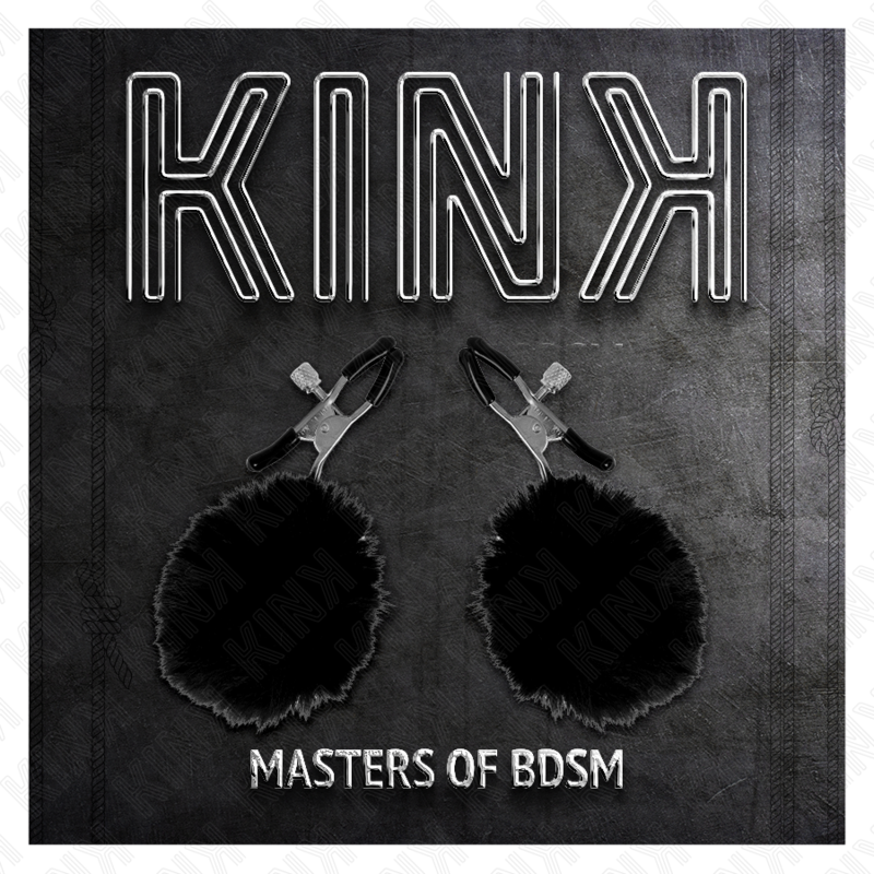 KINK - BLACK FAUX FUR BALL METON CLIPS 6 CM