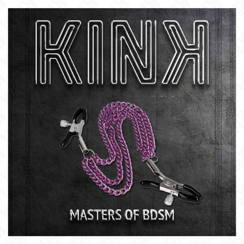 KINK - WORKSHOP CLIPS WITH 3 PURPLE CHAINS 20/23/28 CM