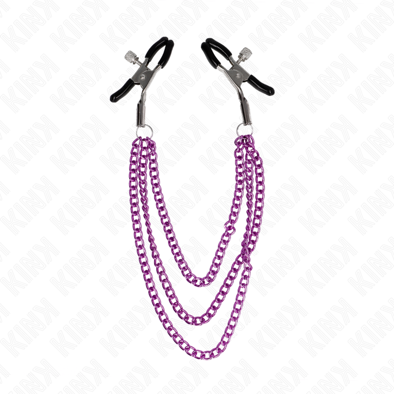 Craft pliers with 3 purple chains 20/23/28 cm