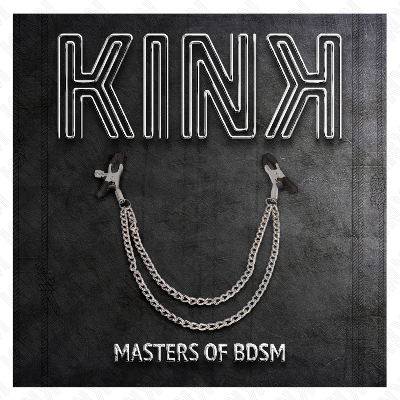 KINK - HEAD CLIPS WITH 2 THICK SILVER CHAINS 20/23 CM