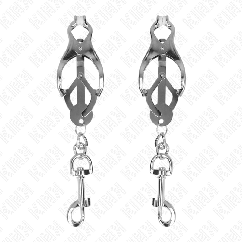 Japanese clover tongs with silver hooks