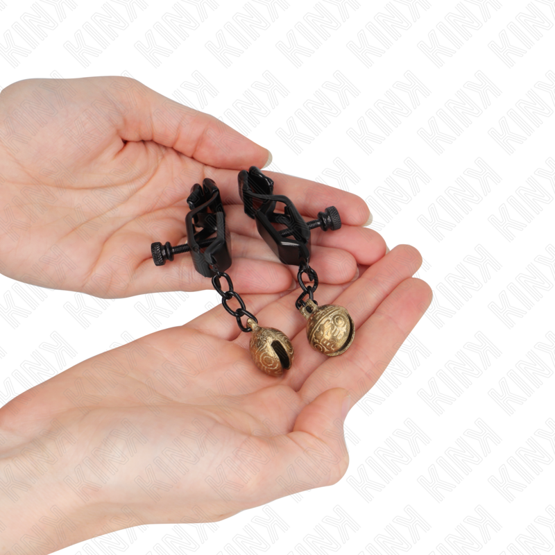 KINK - BLACK BELL-STYLE METELON CLIPS 7 CM