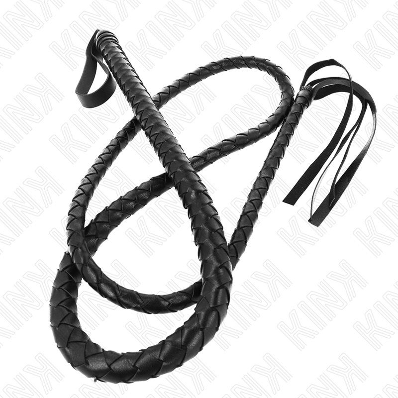 Long black snake whip 210 cm