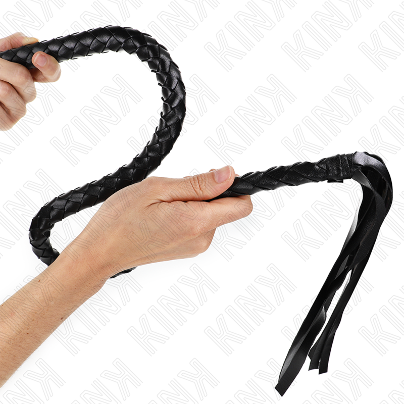Snake whip with black hand ring 65 cm