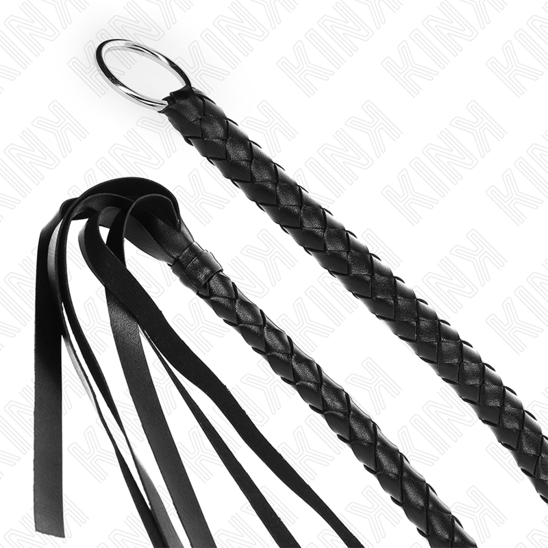 Snake whip with black hand ring 65 cm