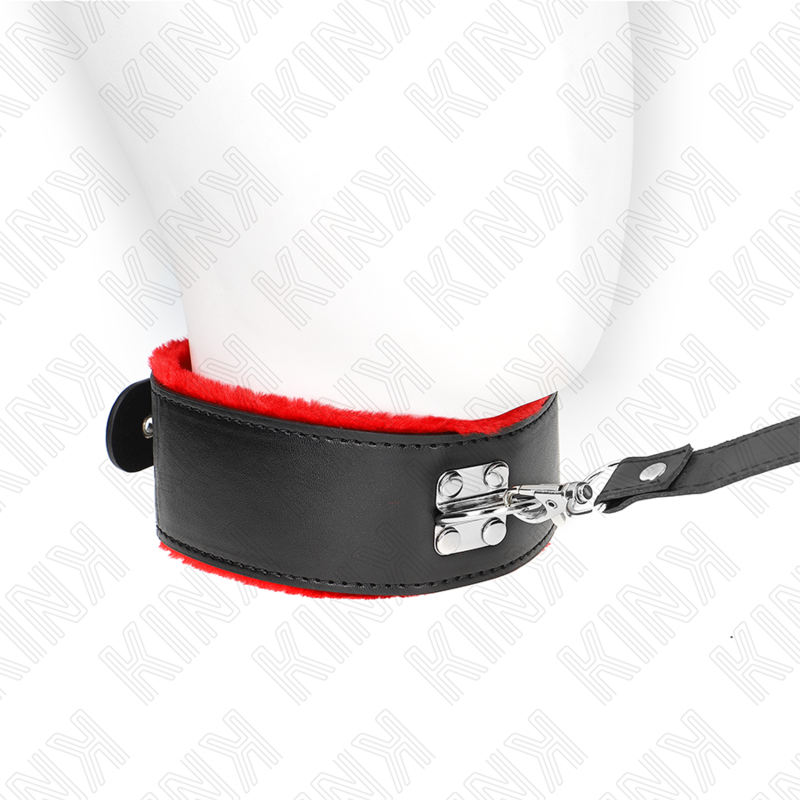 Necklace with belt 116 cm with adjustable red leather strap 40-48 cm x 6 cm