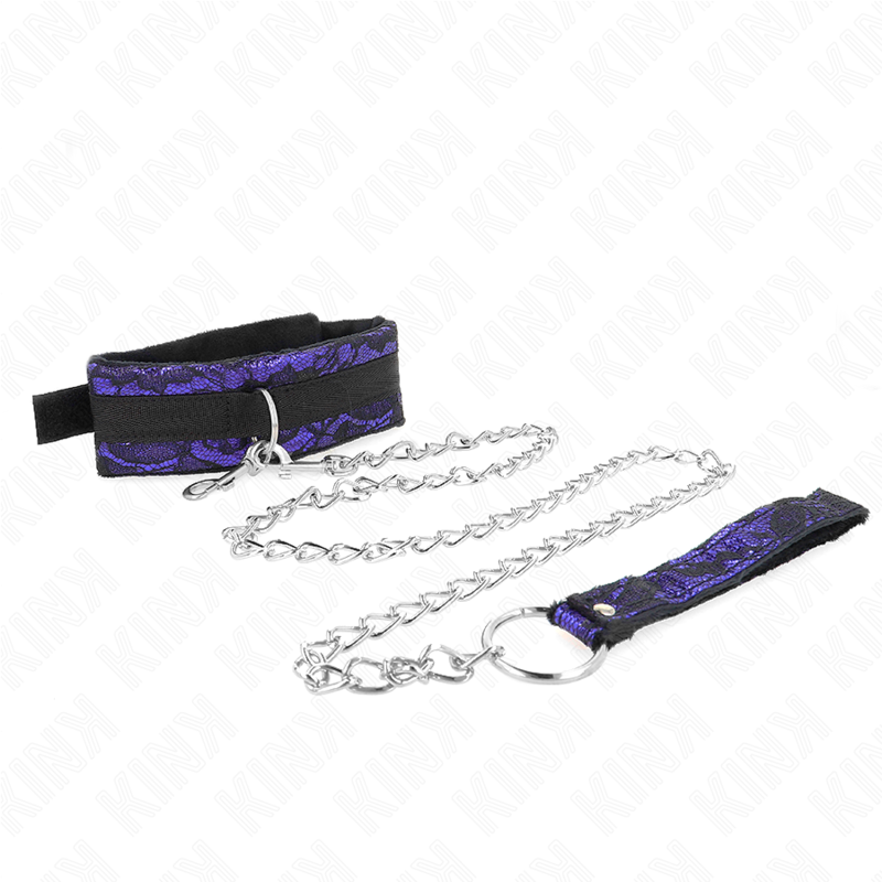 Short velvet lace collar with belt 105 cm with nylon trim 44 x 5.5 cm