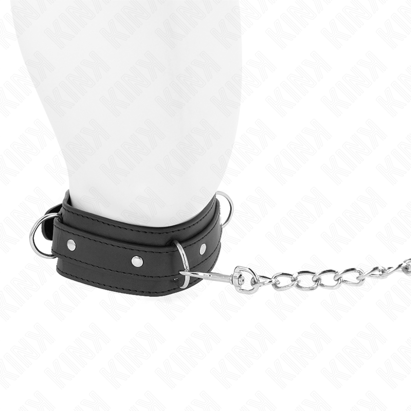 Collar with leash 65 cm 3 rings model 1 adjustable 38-49 cm x 5 cm