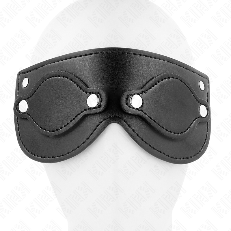 Leatherette mask with detachable eye covers 22 x 9 cm