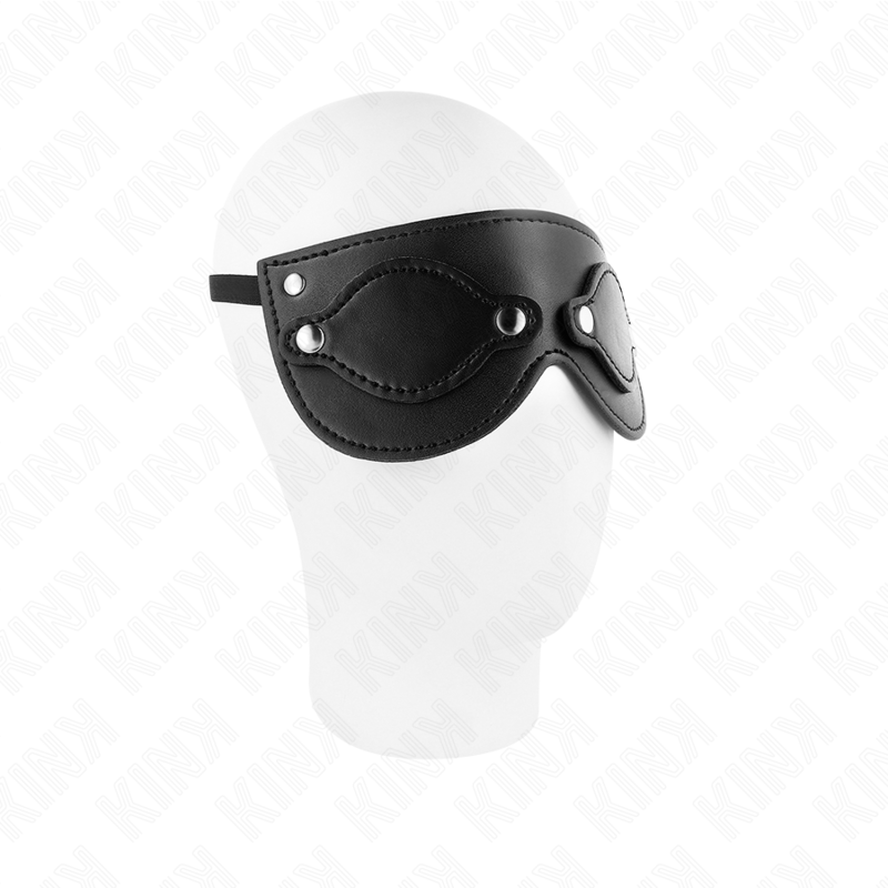 Leatherette mask with detachable eye covers 22 x 9 cm
