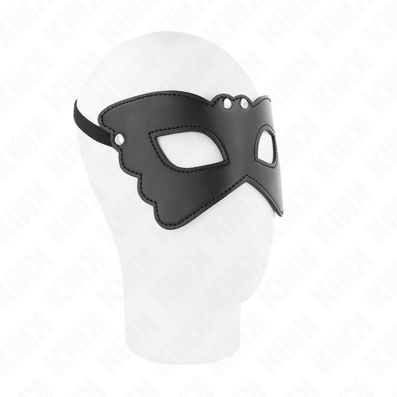 Butterfly-shaped leatherette mask 20 x 9 cm