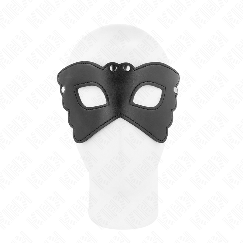 Butterfly-shaped leatherette mask 20 x 9 cm