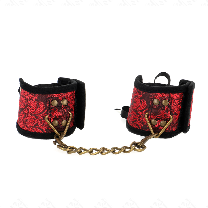 Scandal wristbands with red and black lace details 24.5 cm x 6.5 cm