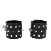 Punk wrist bracers with spikes 25 x 6 cm